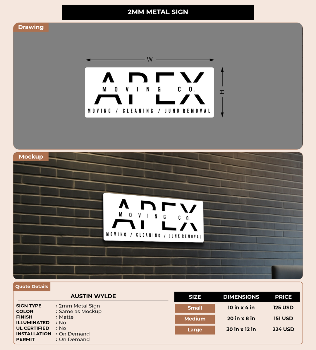 CUSTOM MOCKUP SIGN FOR Austin Wylde