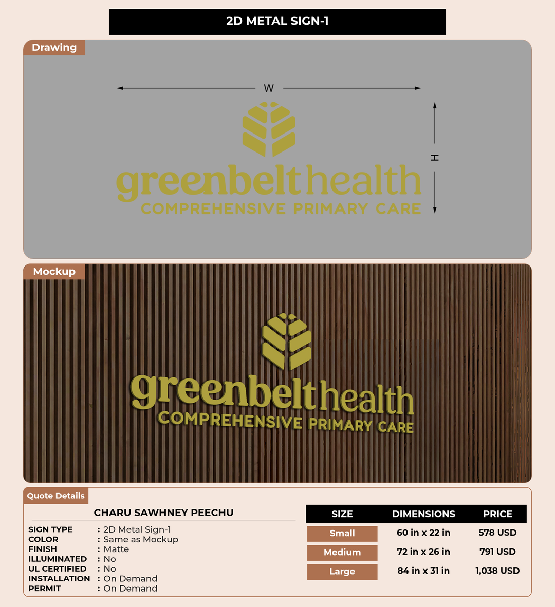 CUSTOM MOCKUP SIGN FOR Charu Sawhney Peechu