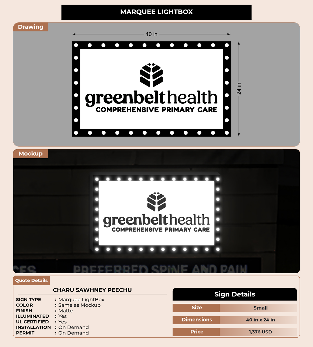 CUSTOM MOCKUP SIGN FOR Charu Sawhney Peechu