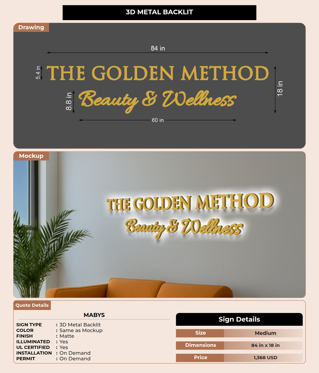 CUSTOM MOCKUP SIGN FOR Mabys