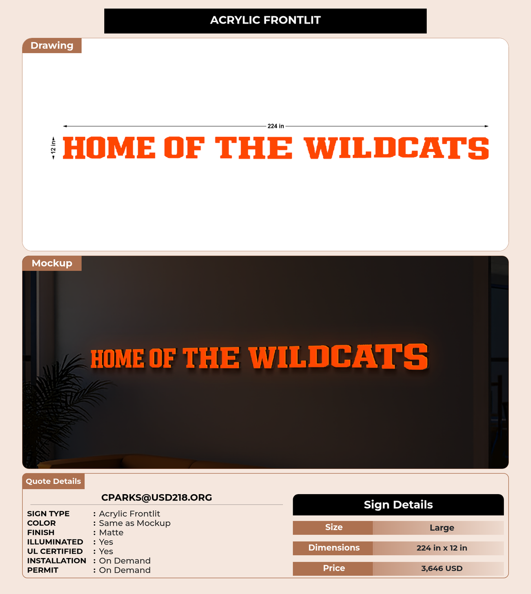 CUSTOM MOCKUP SIGN FOR cparks@usd218.org