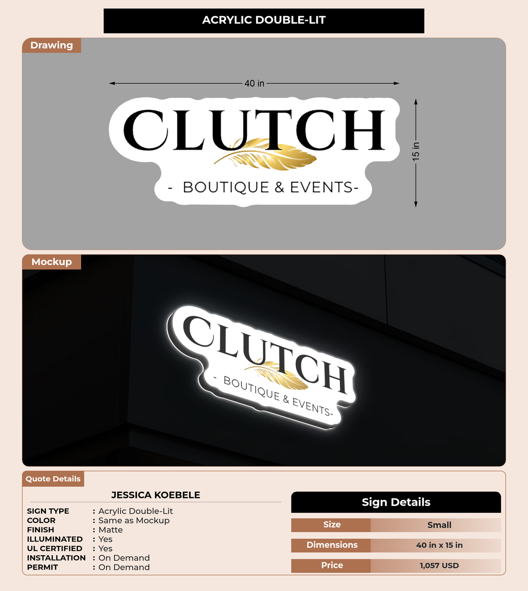 CUSTOM MOCKUP SIGN FOR Jessica koebele