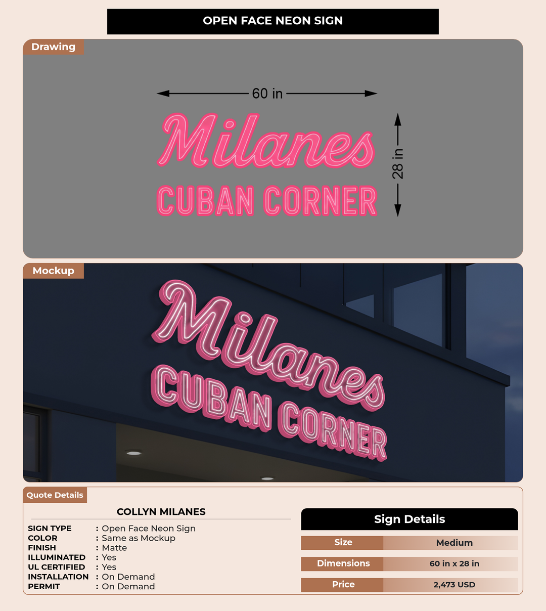 CUSTOM MOCKUP SIGN FOR Collyn Milanes