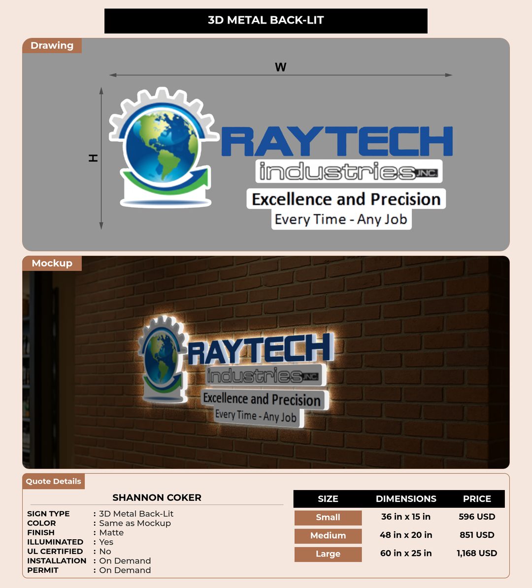 CUSTOM MOCKUP SIGN FOR Shannon Coker