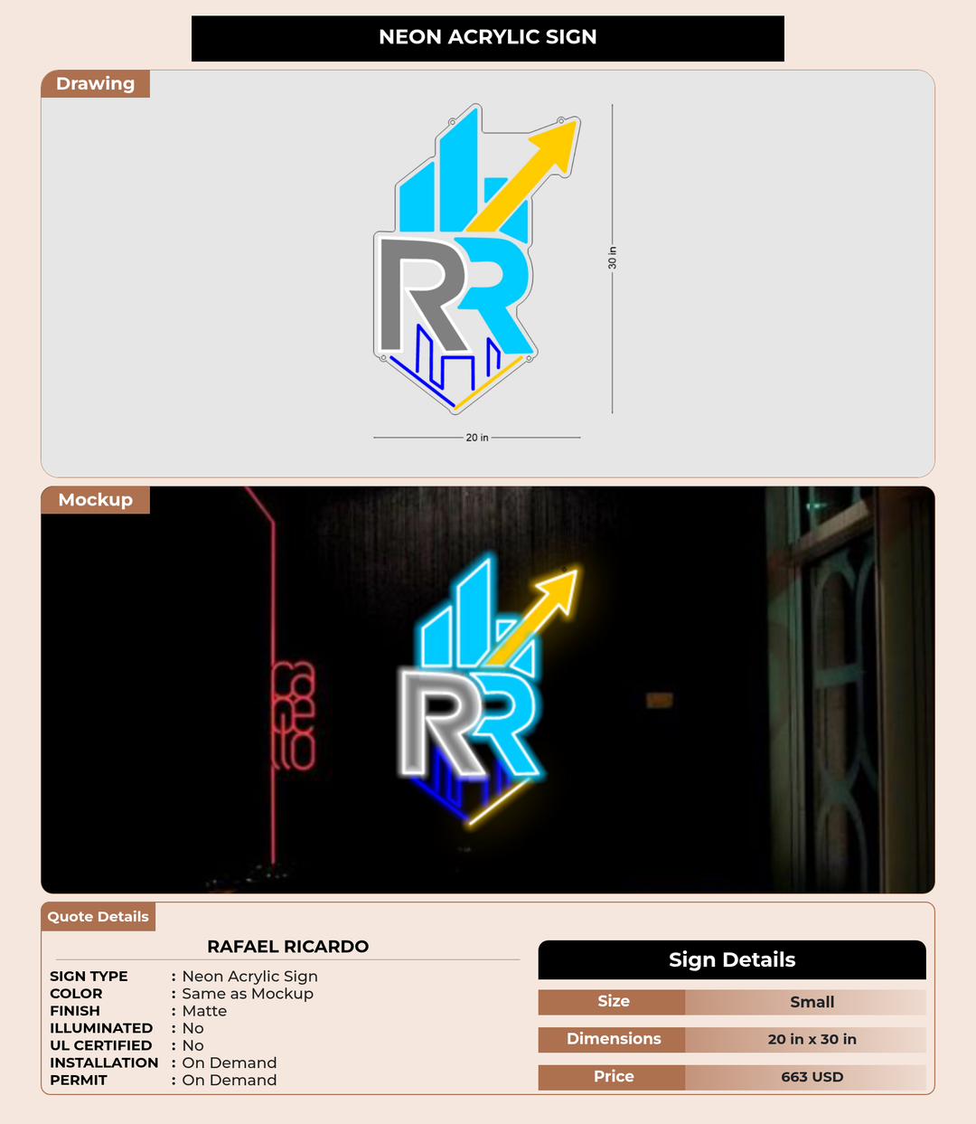 CUSTOM MOCKUP SIGN FOR Rafael Ricardo
