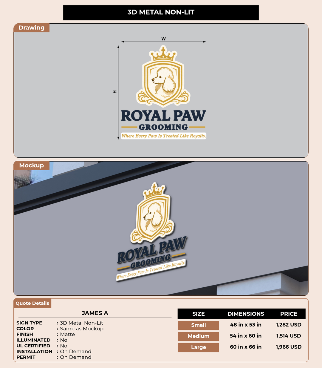 CUSTOM MOCKUP SIGN FOR James A