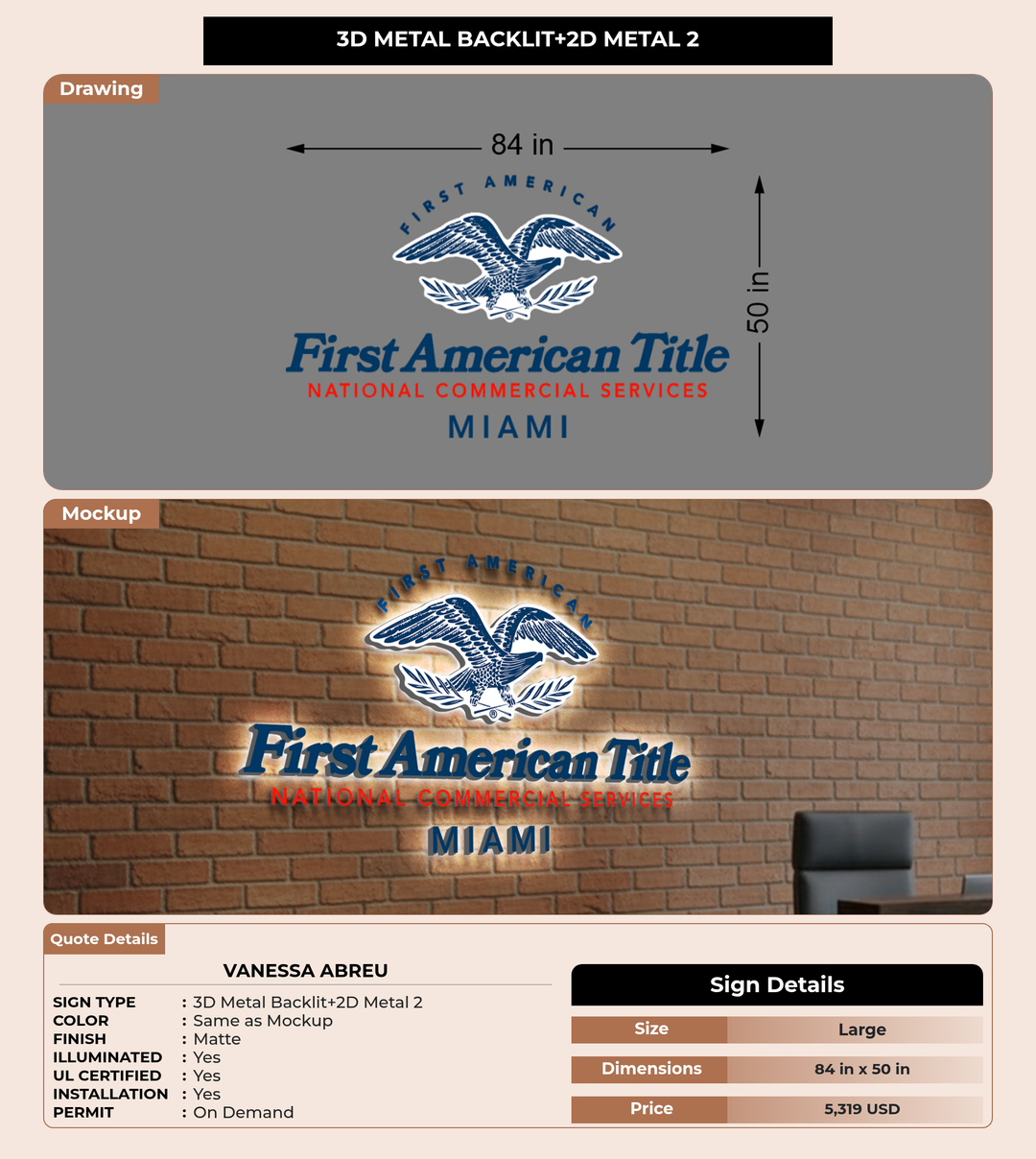 CUSTOM MOCKUP SIGN FOR Vanessa Abreu