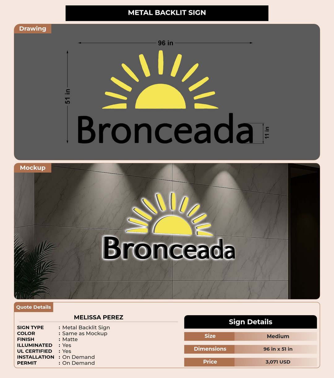 CUSTOM MOCKUP SIGN FOR melissa perez