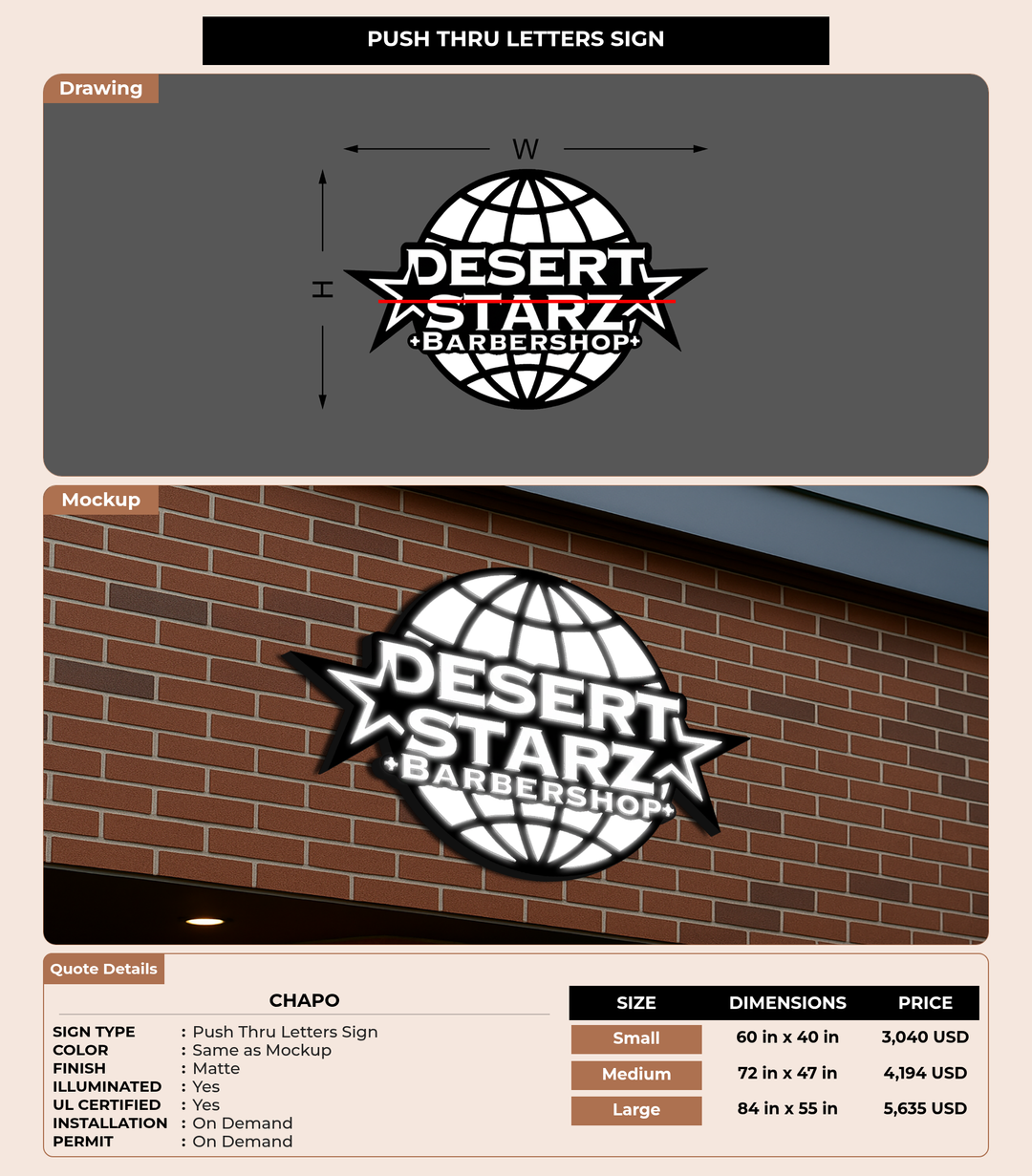 CUSTOM MOCKUP SIGN FOR Chapo