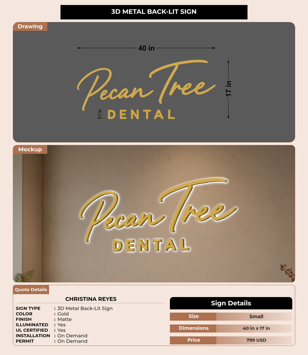 CUSTOM MOCKUP SIGN FOR Christina Reyes