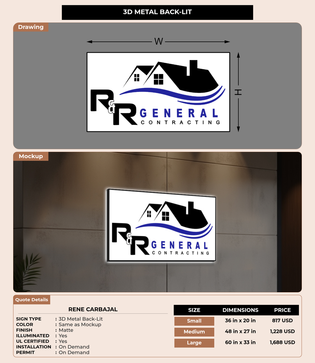 CUSTOM MOCKUP SIGN FOR Rene Carbajal
