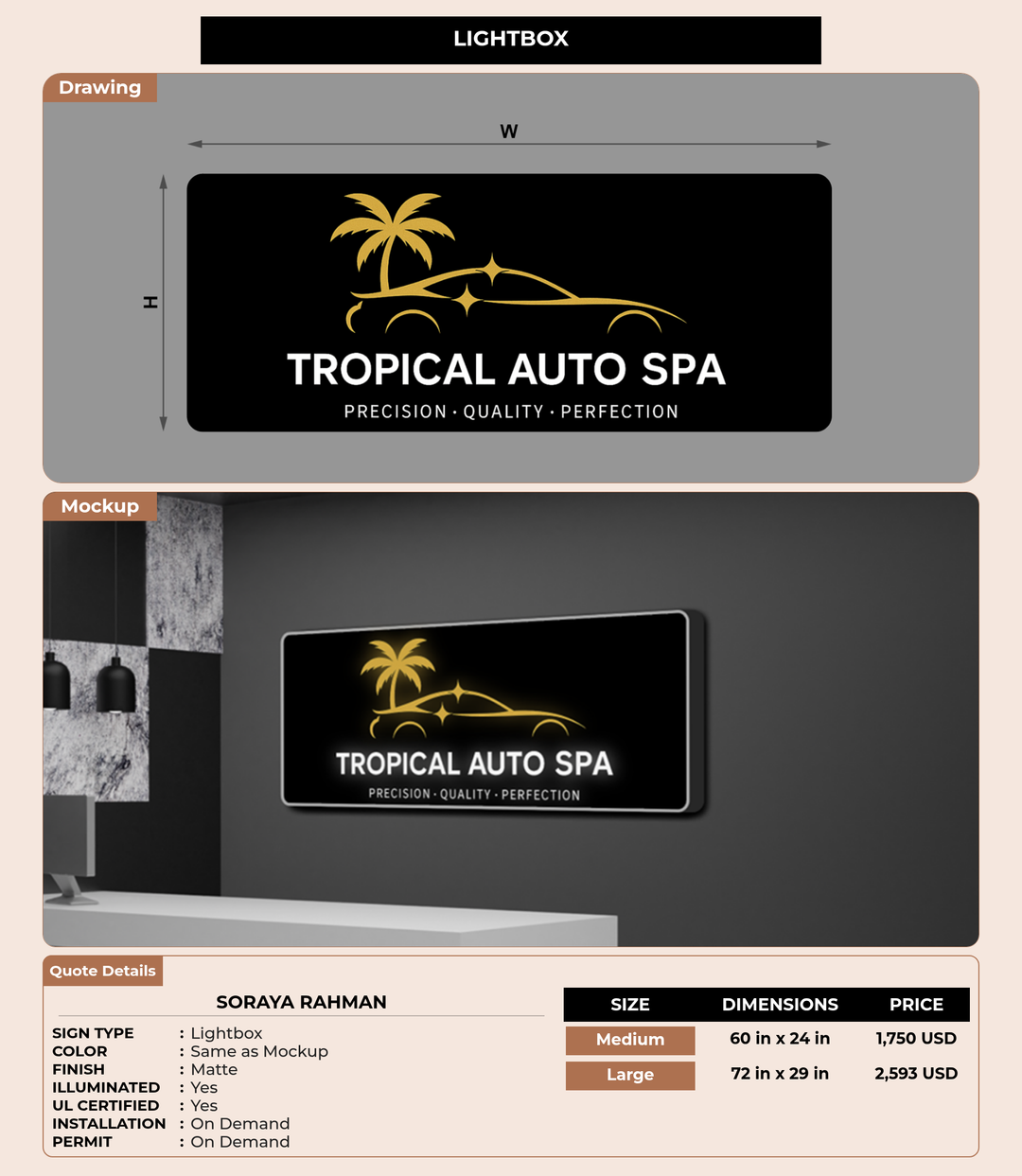 CUSTOM MOCKUP SIGN FOR Soraya Rahman
