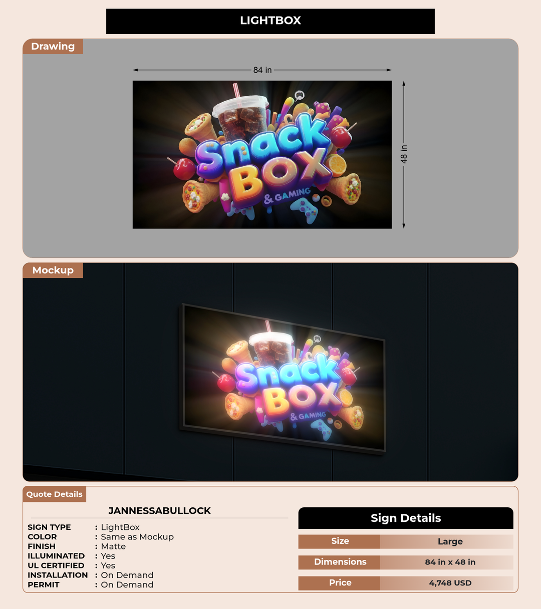 CUSTOM MOCKUP SIGN FOR JannessaBullock