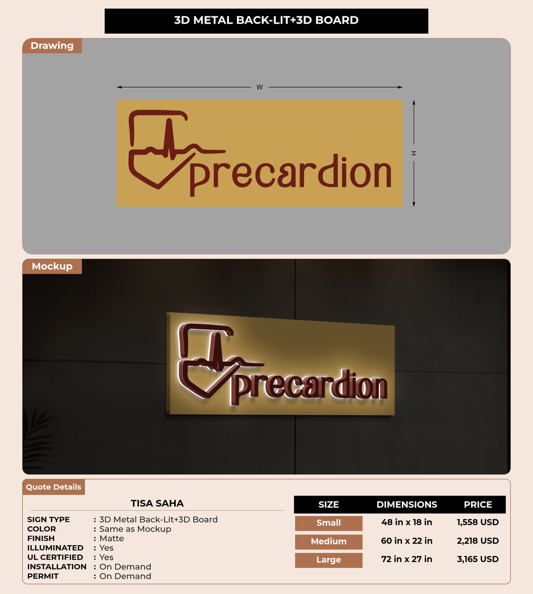 CUSTOM MOCKUP SIGN FOR Tisa Saha