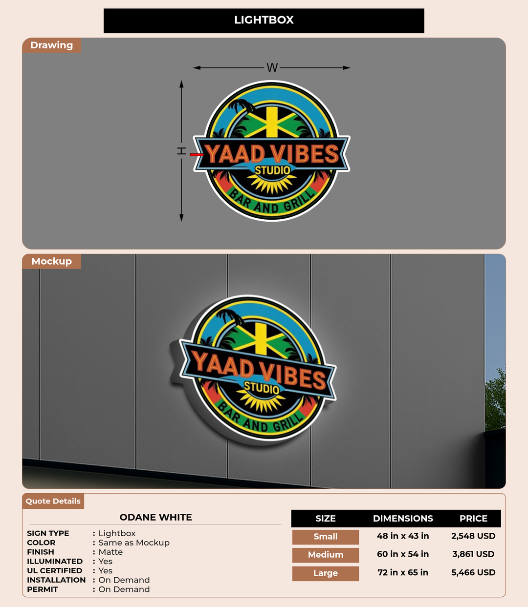 CUSTOM MOCKUP SIGN FOR Odane White