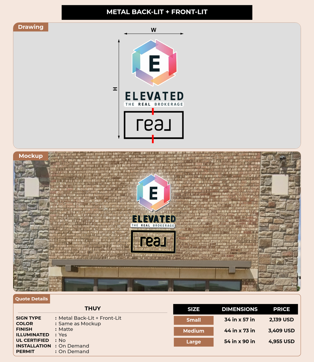 CUSTOM MOCKUP SIGN FOR Thuy