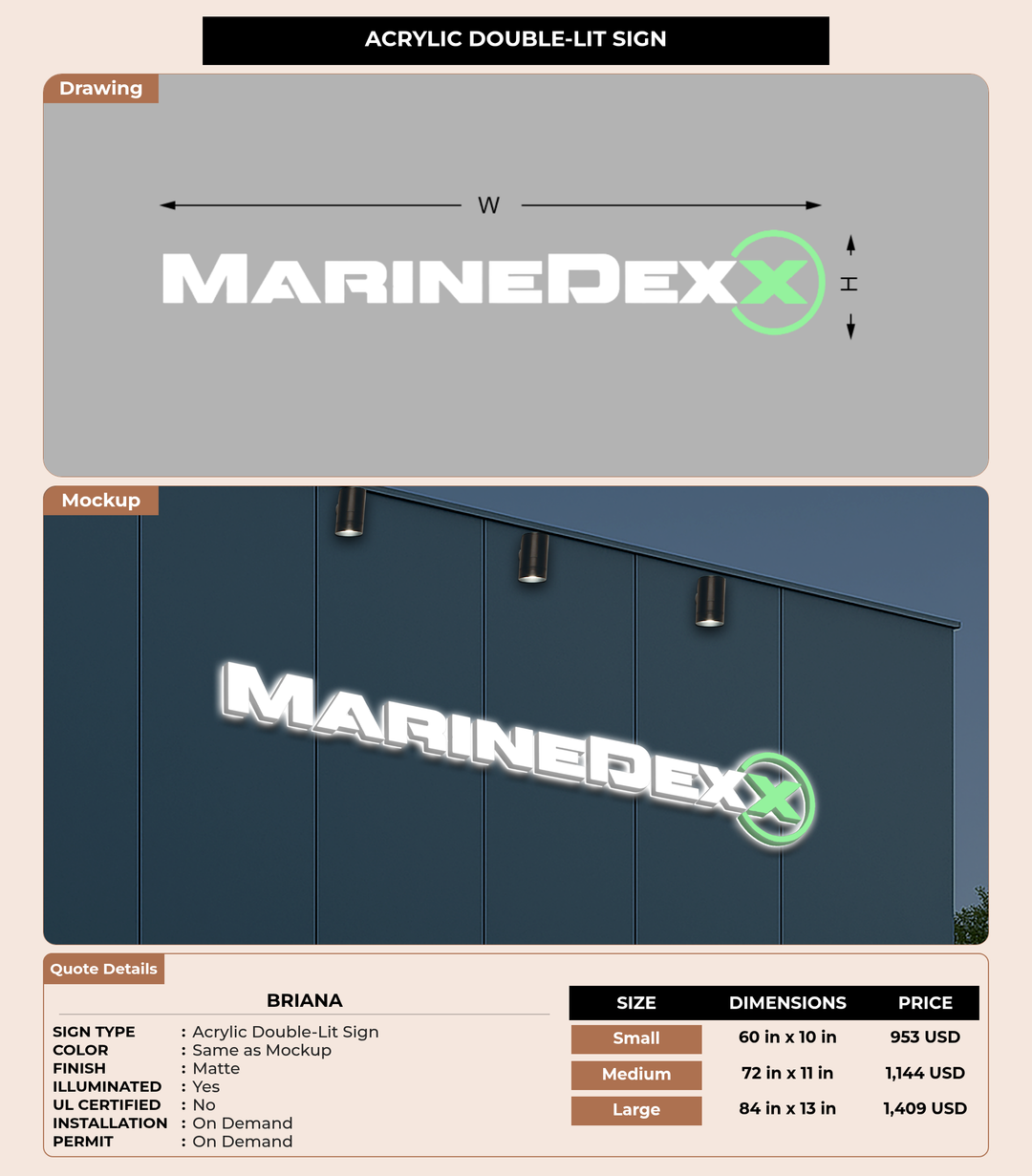 CUSTOM MOCKUP SIGN FOR Briana