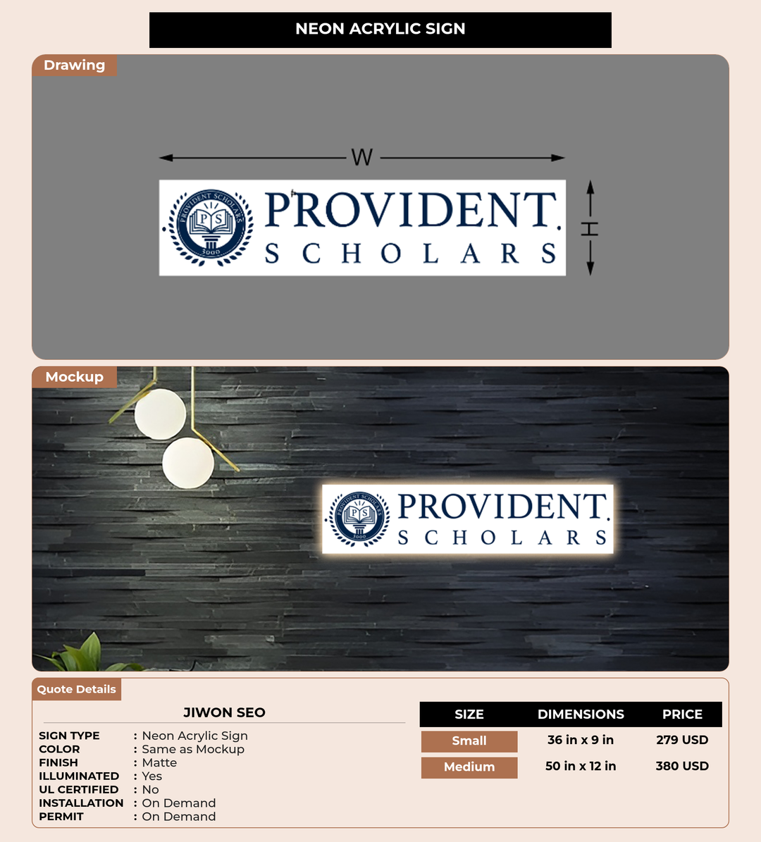 CUSTOM MOCKUP SIGN FOR Jiwon Seo