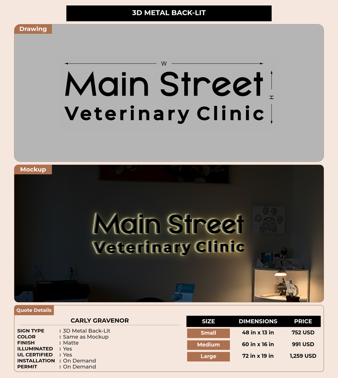 CUSTOM MOCKUP SIGN FOR Carly Gravenor