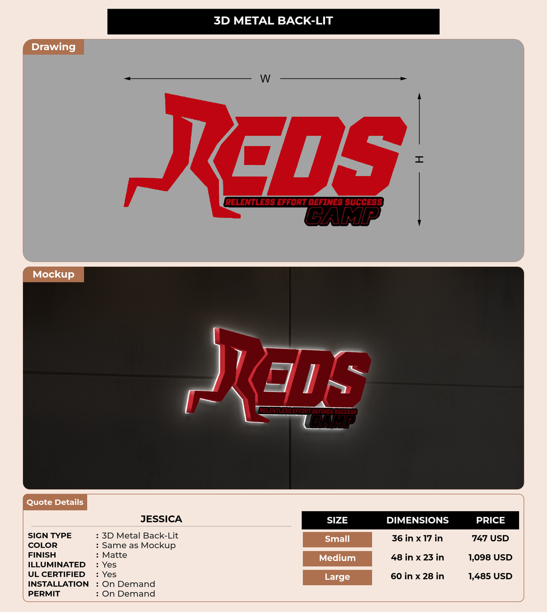 CUSTOM MOCKUP SIGN FOR jessica