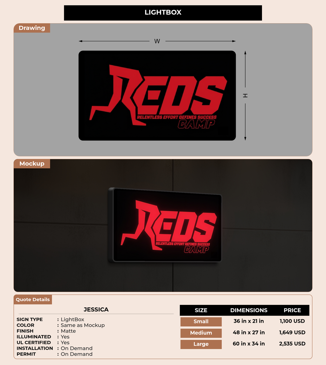 CUSTOM MOCKUP SIGN FOR jessica