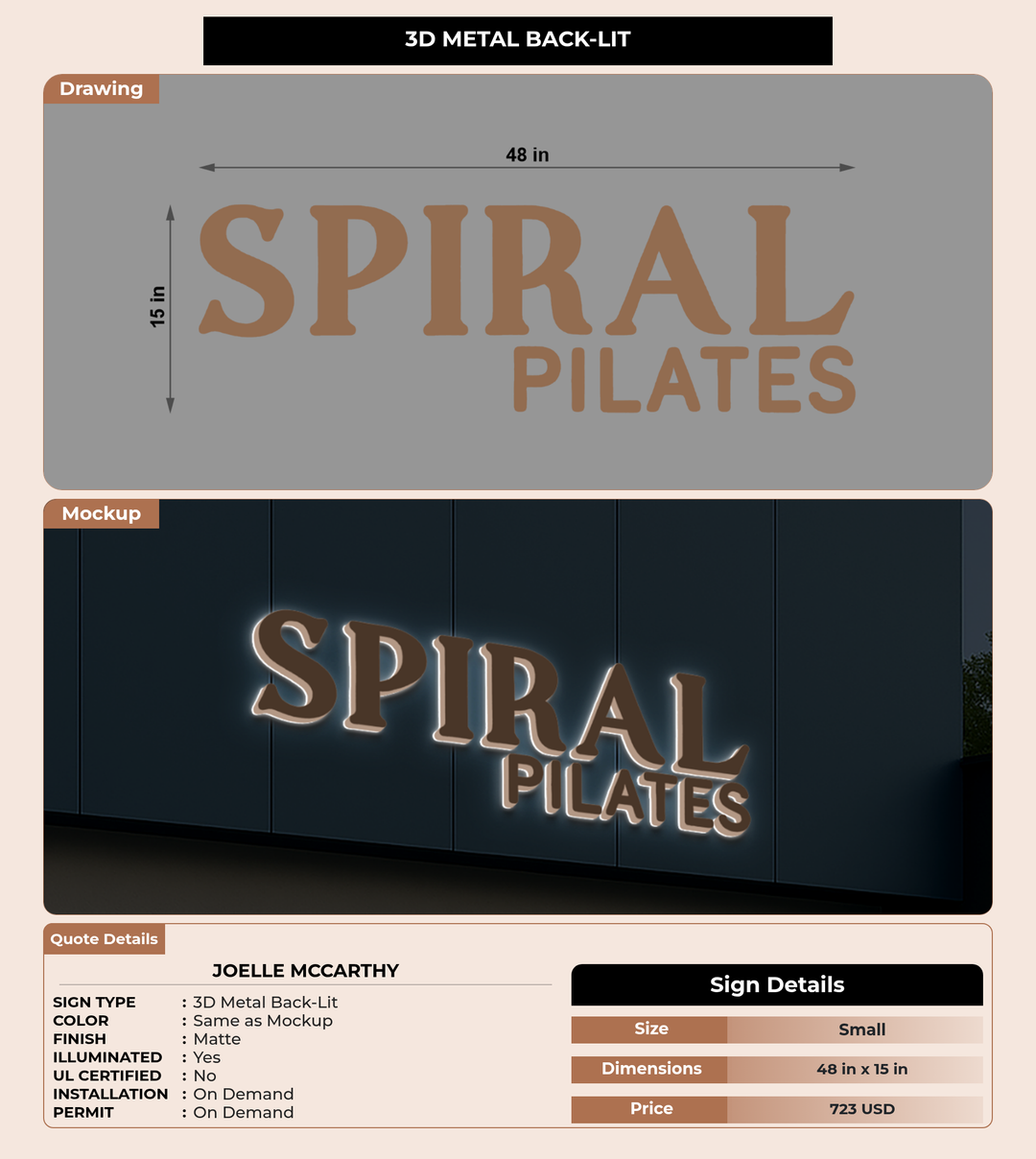 CUSTOM MOCKUP SIGN FOR Joelle McCarthy