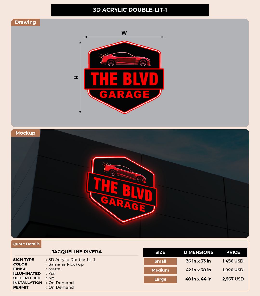 CUSTOM MOCKUP SIGN FOR Jacqueline rivera