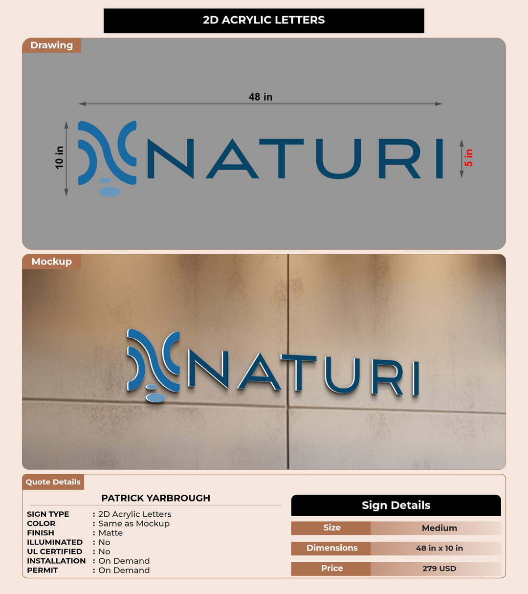CUSTOM MOCKUP SIGN FOR Patrick Yarbrough