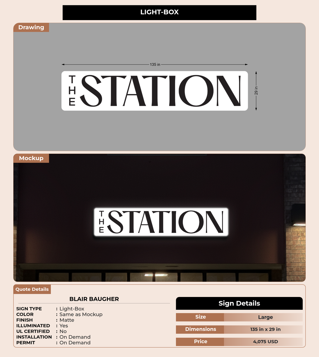 CUSTOM MOCKUP SIGN FOR Blair Baugher