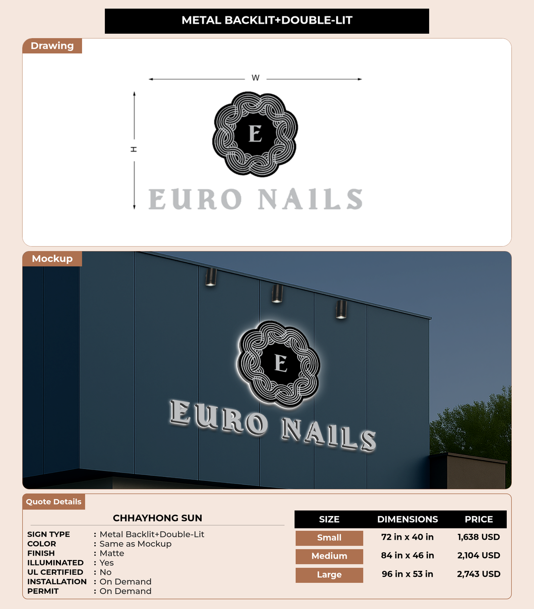 CUSTOM MOCKUP SIGN FOR Chhayhong  Sun
