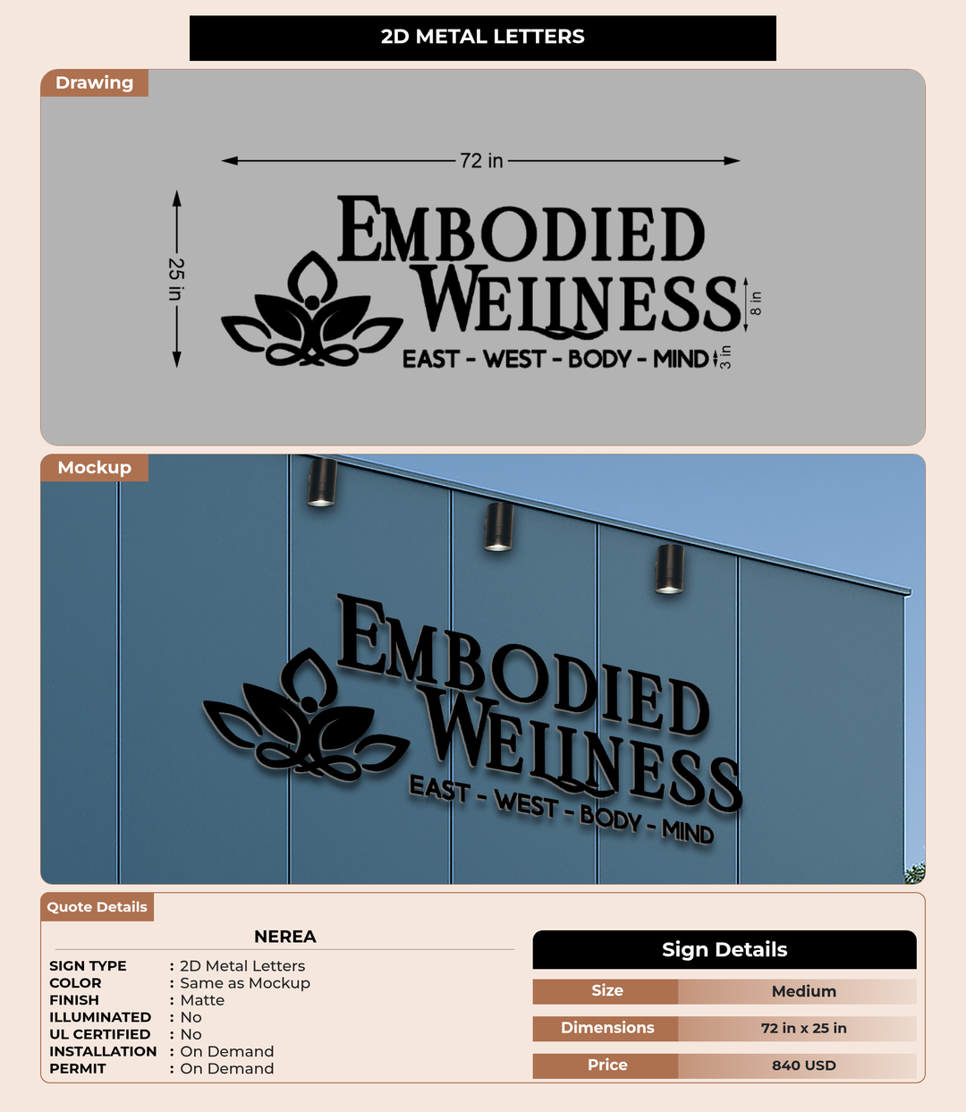 CUSTOM MOCKUP SIGN FOR Nerea
