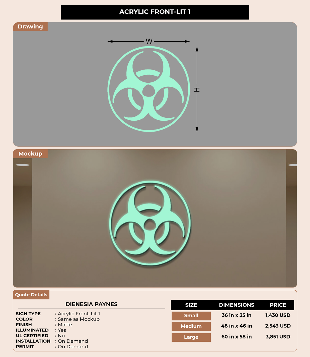 CUSTOM MOCKUP SIGN FOR Dienesia Paynes