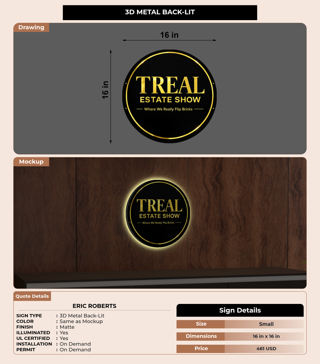 CUSTOM MOCKUP SIGN FOR Eric Roberts