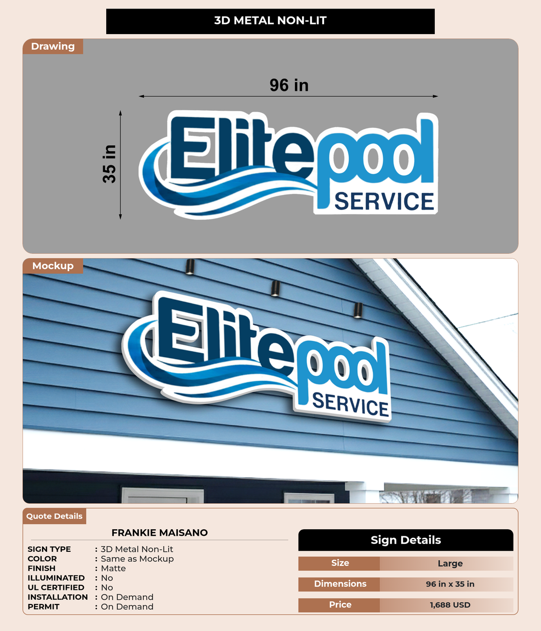 CUSTOM MOCKUP SIGN FOR Frankie Maisano