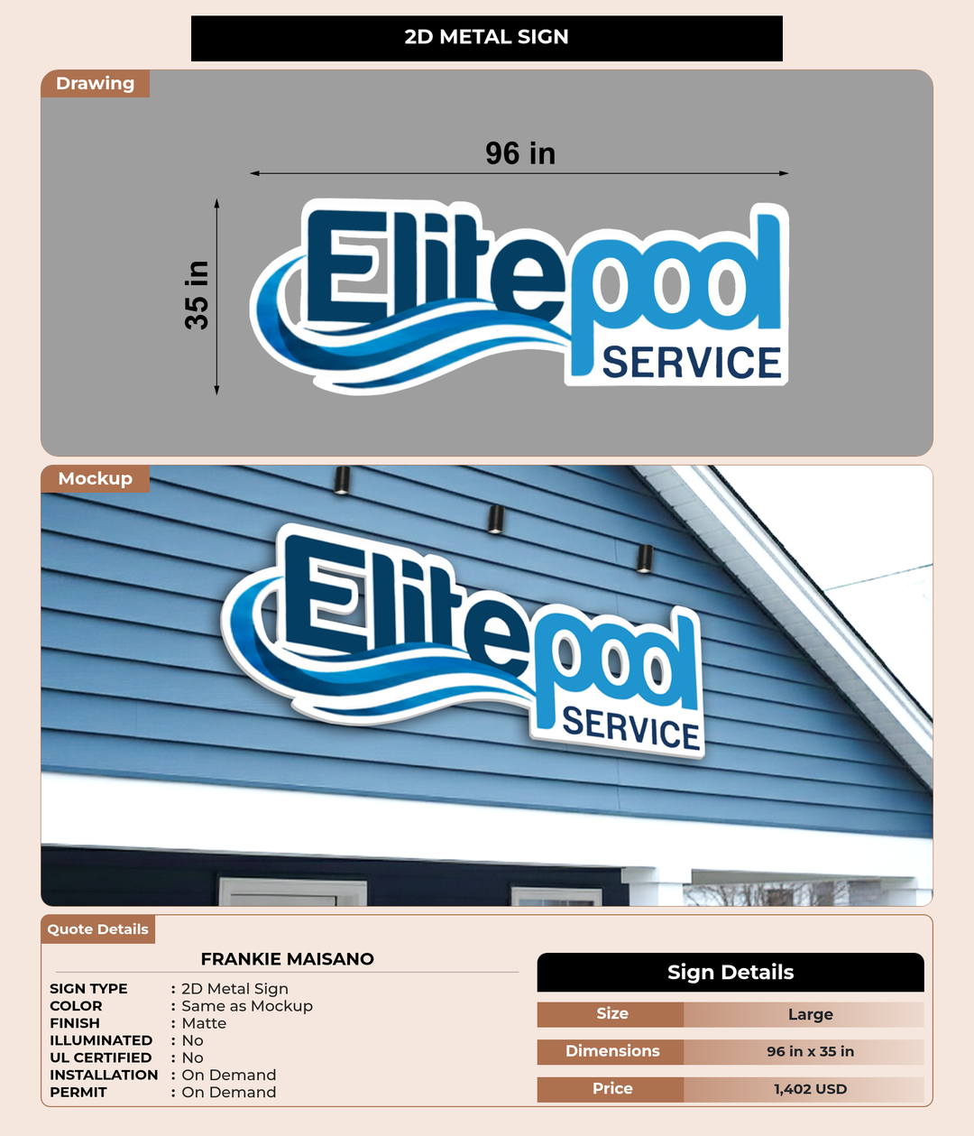 CUSTOM MOCKUP SIGN FOR Frankie Maisano