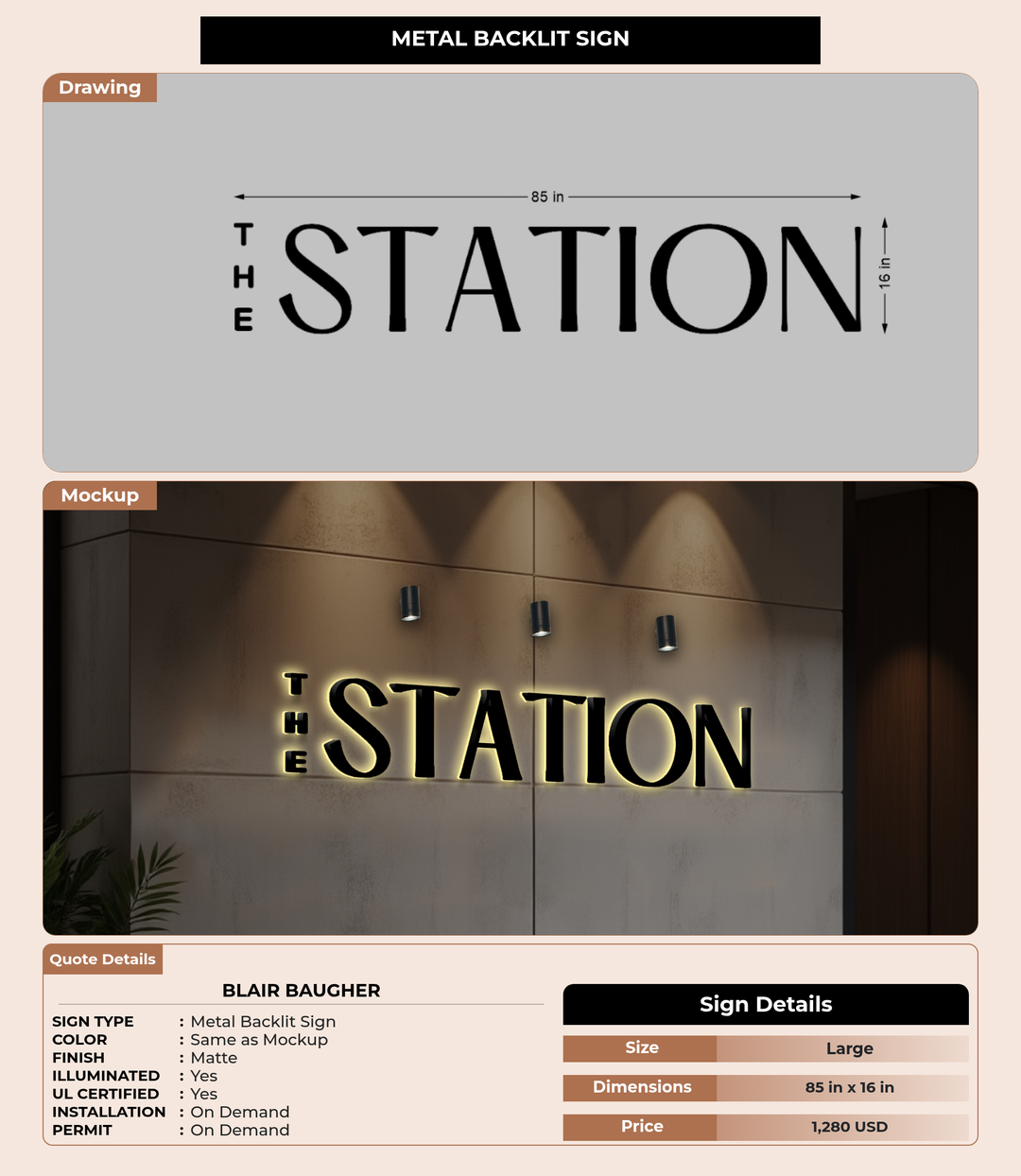 CUSTOM MOCKUP SIGN FOR Blair Baugher
