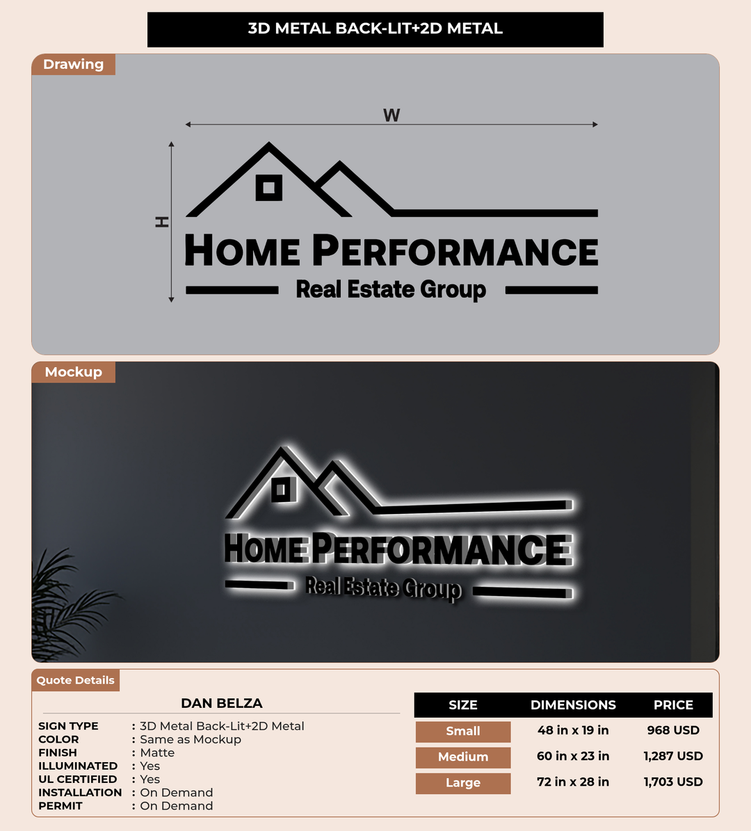 CUSTOM MOCKUP SIGN FOR Dan Belza