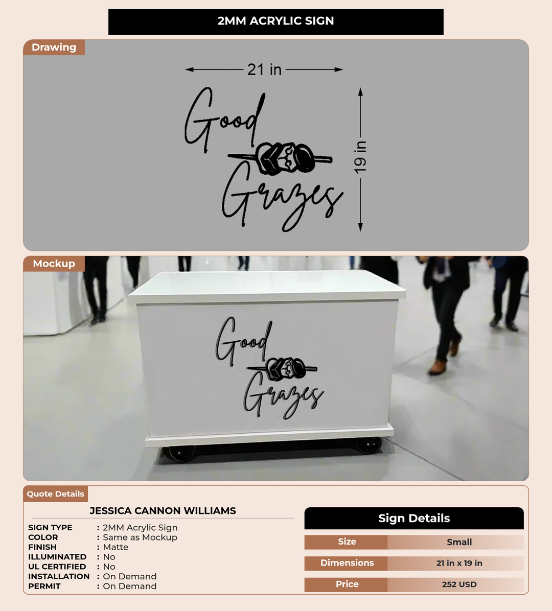 CUSTOM MOCKUP SIGN FOR Jessica Cannon Williams