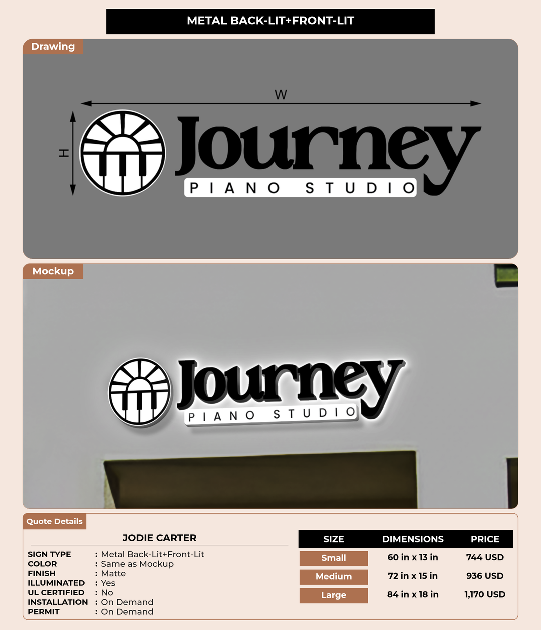CUSTOM MOCKUP SIGN FOR Jodie Carter