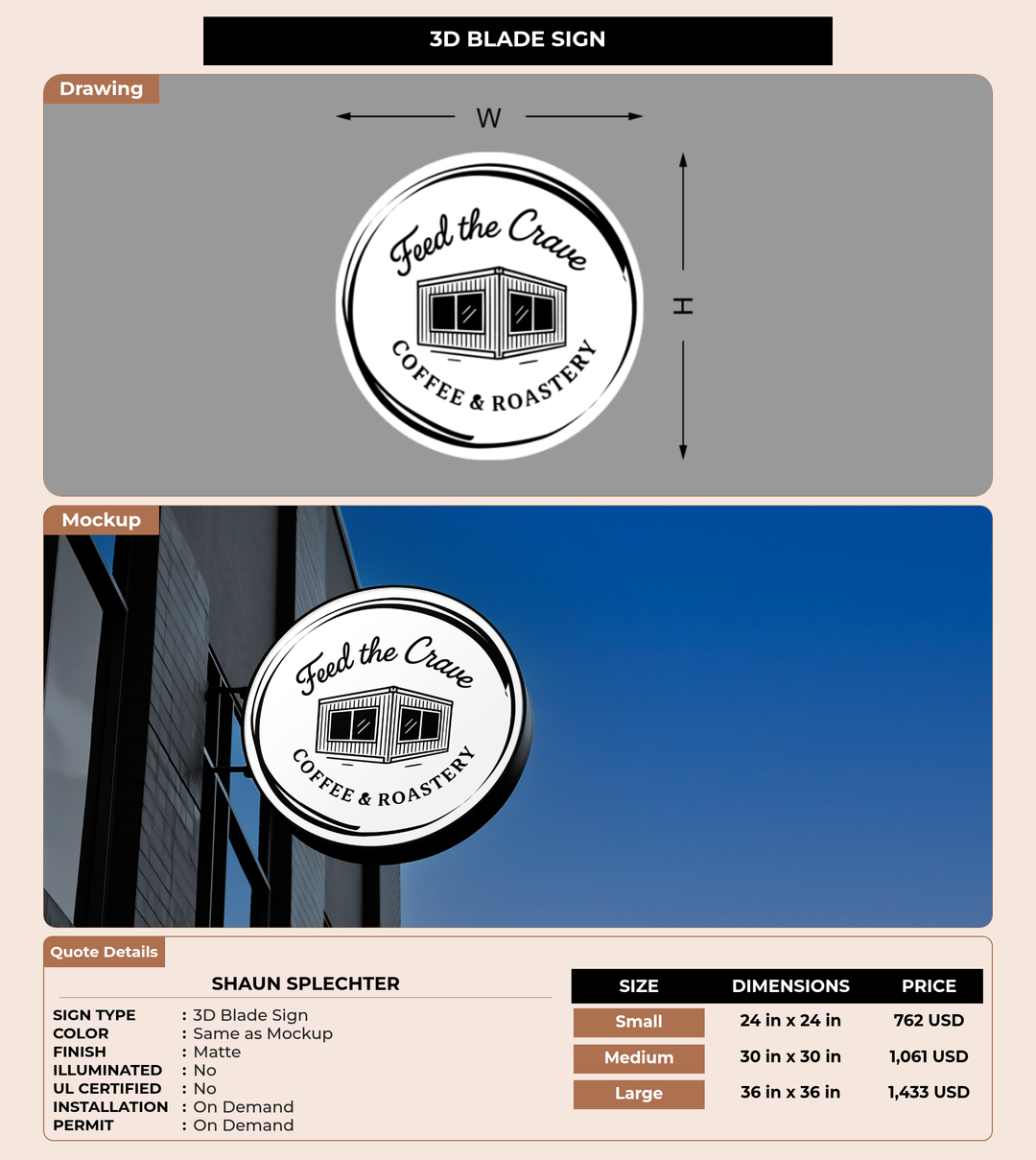 CUSTOM MOCKUP SIGN FOR Shaun Splechter