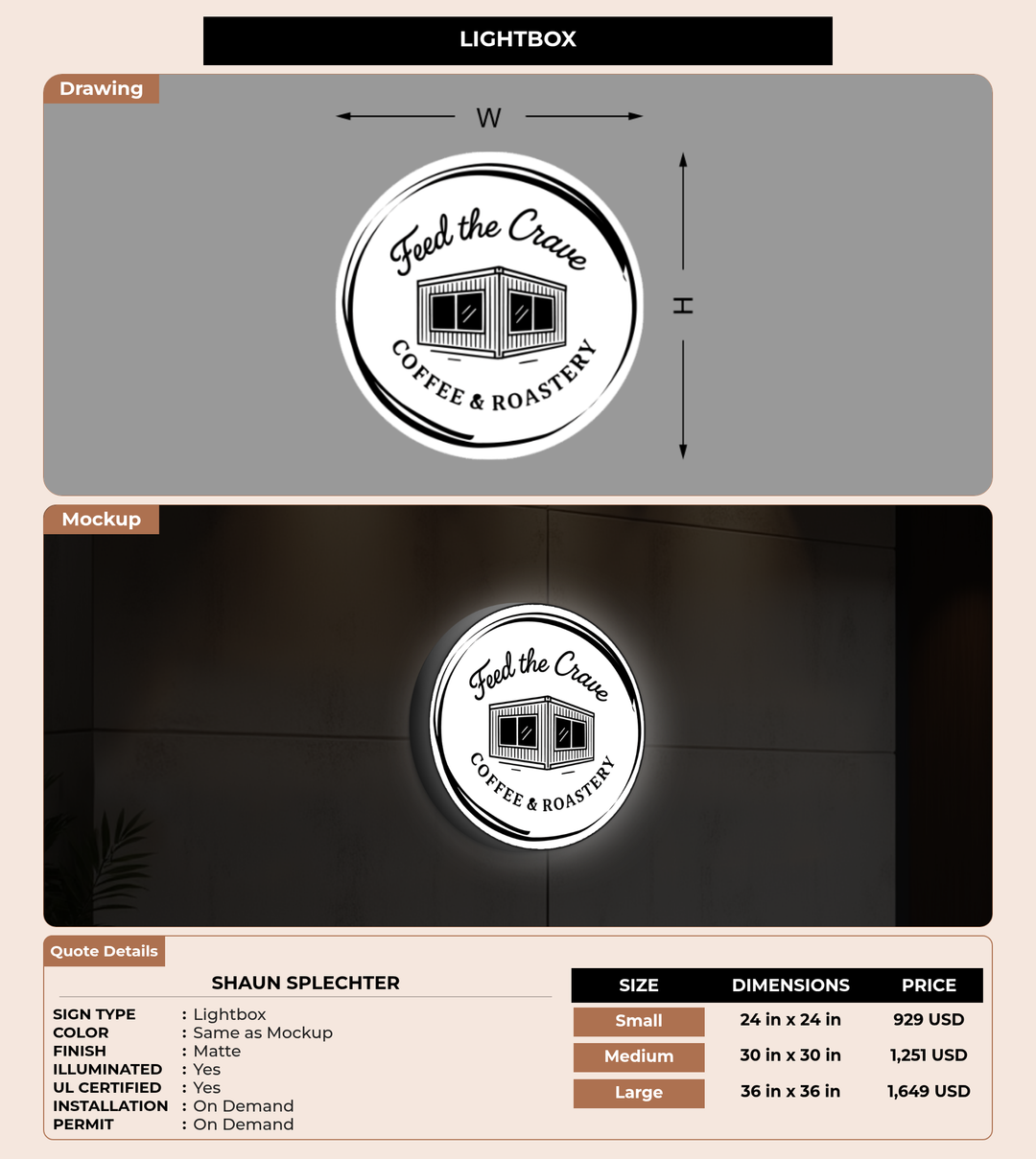 CUSTOM MOCKUP SIGN FOR Shaun Splechter