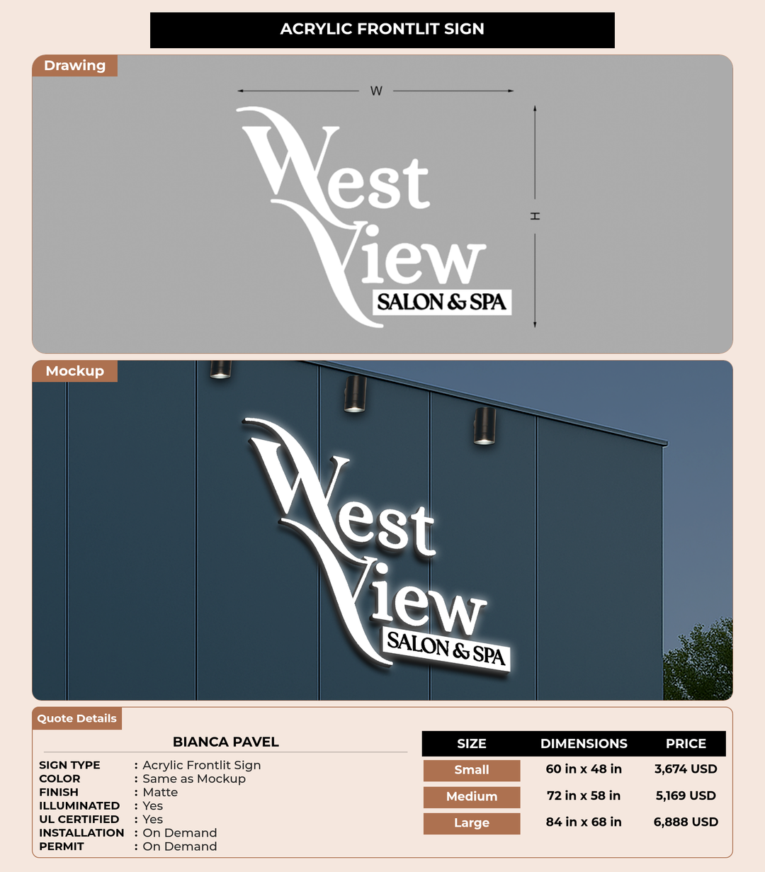 CUSTOM MOCKUP SIGN FOR Bianca Pavel