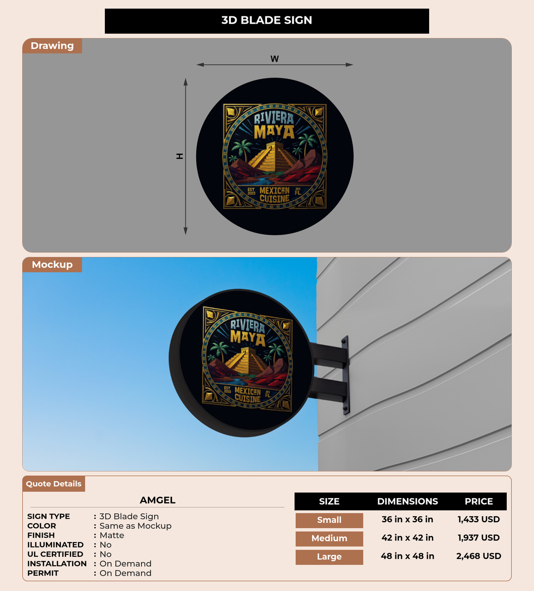 CUSTOM MOCKUP SIGN FOR Amgel