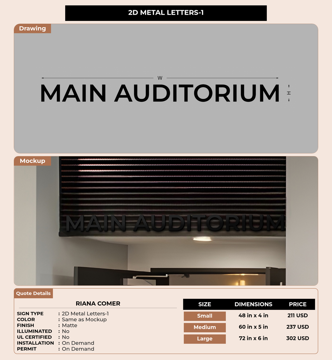 CUSTOM MOCKUP SIGN FOR Riana Comer