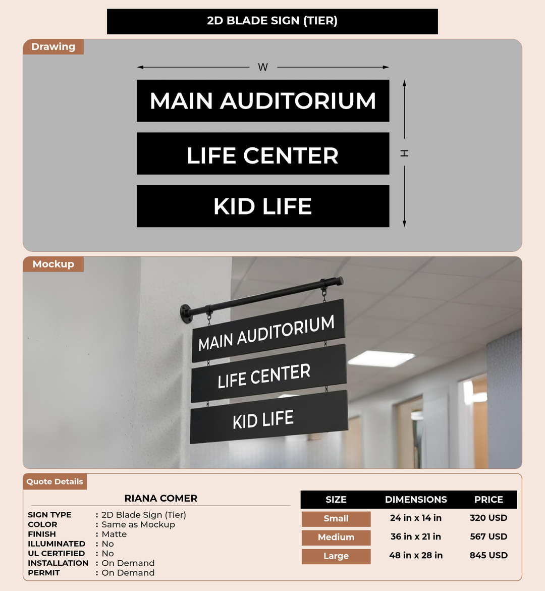 CUSTOM MOCKUP SIGN FOR Riana Comer