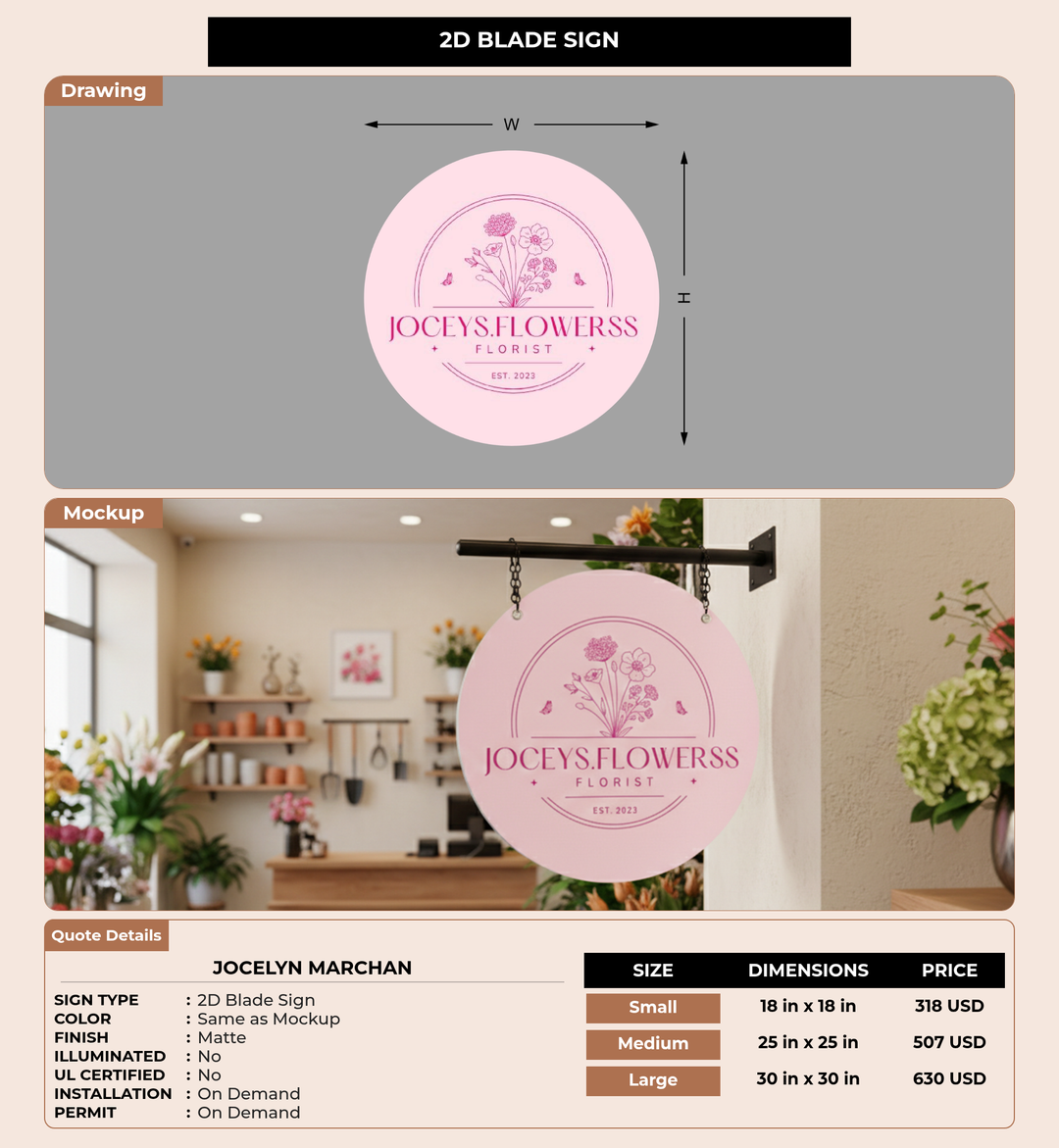 CUSTOM MOCKUP SIGN FOR Jocelyn Marchan