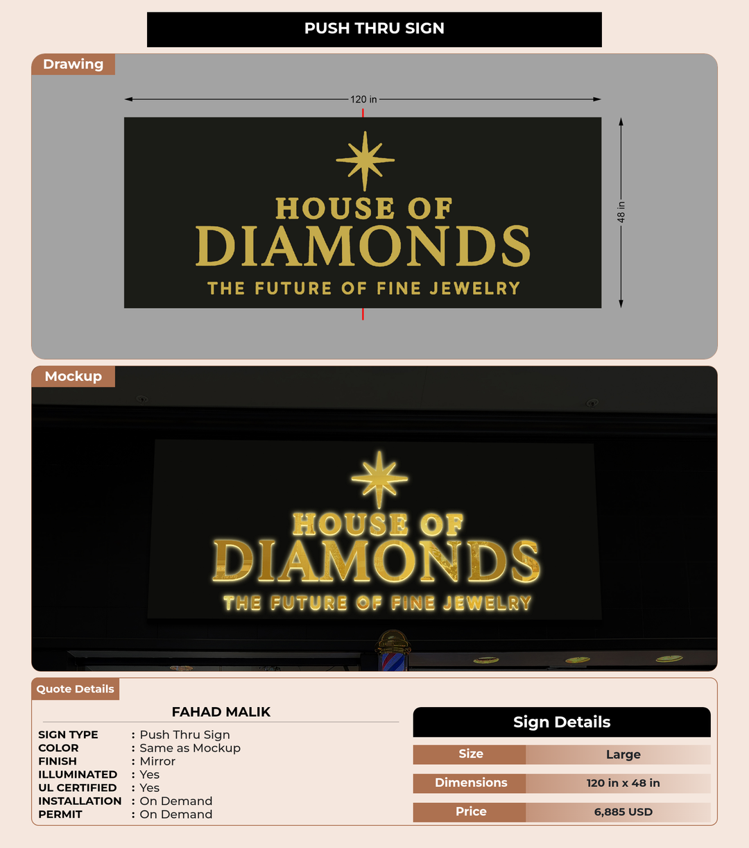 CUSTOM MOCKUP SIGN FOR Fahad Malik