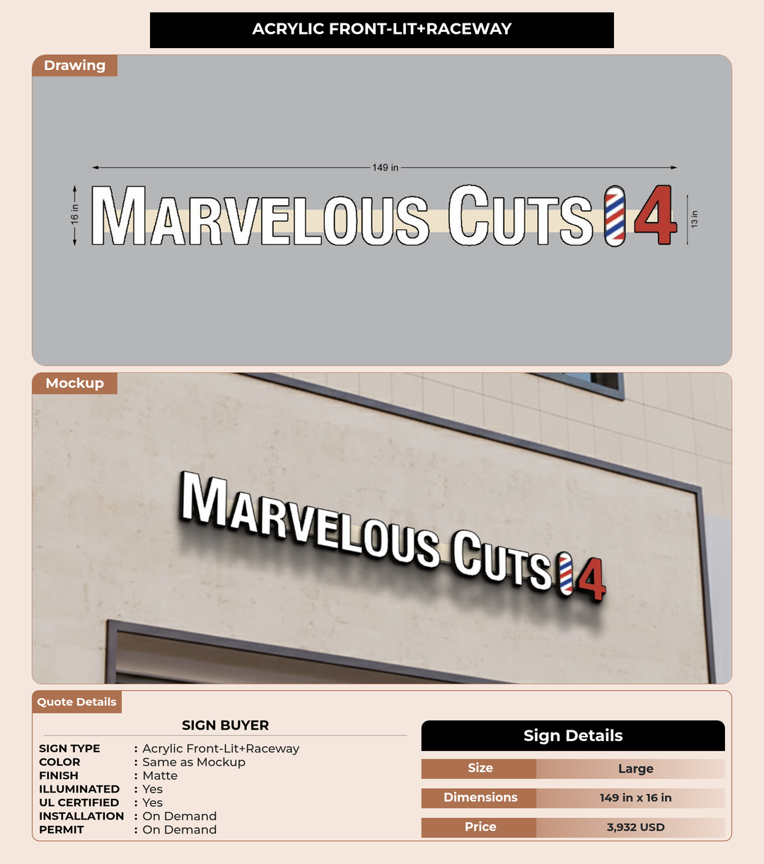CUSTOM MOCKUP SIGN FOR Sign Buyer
