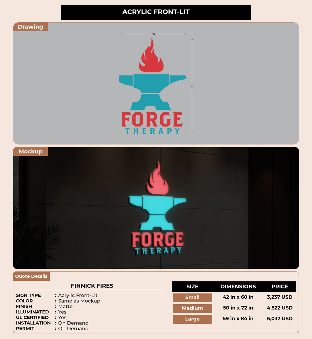 CUSTOM MOCKUP SIGN FOR finnick fires