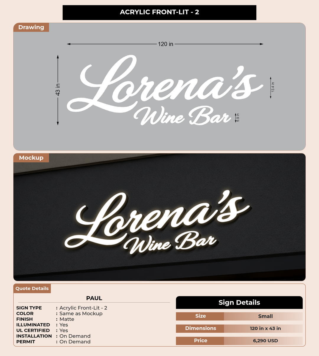 CUSTOM MOCKUP SIGN FOR Paul